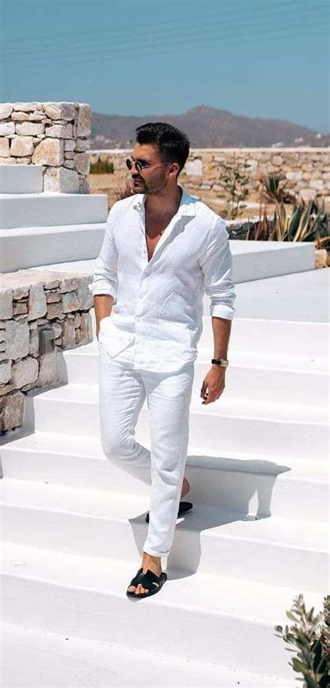 white party attire men|all white casual outfit men.